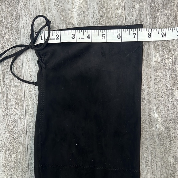 FRENCH CONNECTION Black Faux Suede Over the Knee Jordan Boot - Picture 16 of 16